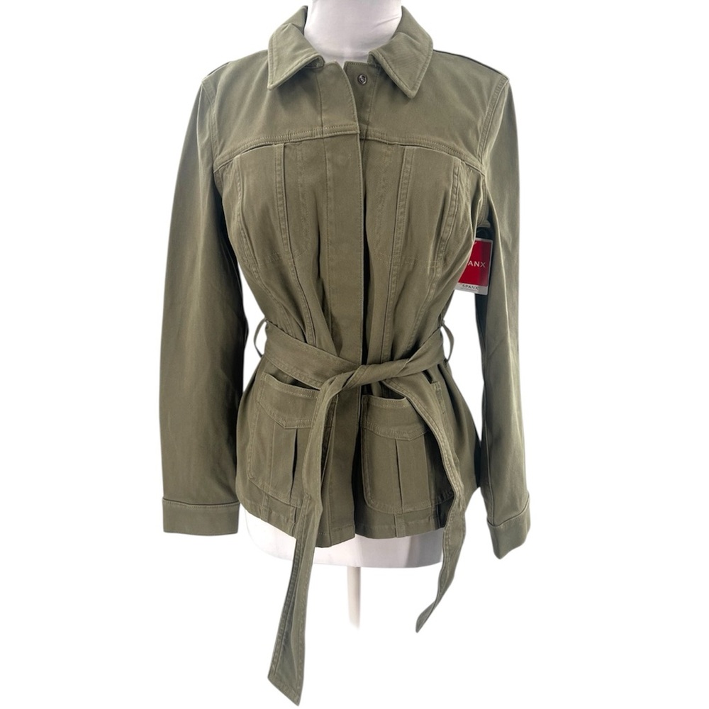 Spanx utility Jacket Stretch Twill Shacket Tuscan… - image 3